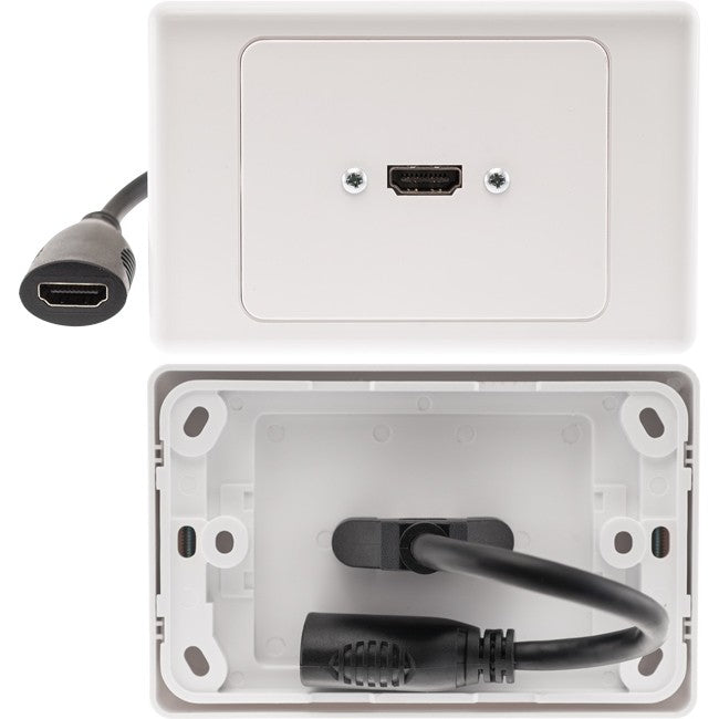 HORIZONTAL HDMI WALL PLATE WITH FLEXIBLE REAR SOCKET SINGLE 1X HDMI HORIZONTAL HDMI WALL PLATE WITH FLEXIBLE REAR SOCKET SINGLE 1X HDMI